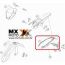Rabeta Preta Inferior / Paralama Inferior ( preto ) sem Lanterna Original KTM 2T EXC / TPI e 4T EXCF 150 a 500 2020 a 2023 - 79708015000