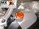 Tampa de Óleo Motor BMS para KTM  07/19 - Husaberg 12/14 - Husqvarna 14/19 - Azul e Laranja - BMS 47338 / 47337