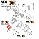 Porca de Roda Traseira Aluminio Original eixo 20mm M20x1,5 para KTM EXC / EXCF / XCFW - 2000 a 2023 - Husqvarna FE / TE 2014 a 2023 - Husaberg FE / TE 2011 a 2014 - GAS GAS EC250/300/250F/350F 2021 a 2023 - MC85 21 a 24 - 50310099000