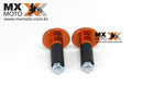 Bar Ends / Protetor de Punho / Acabamento Guidão BMS em Aluminio Anodizado Laranja - BMS 46213