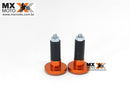 Bar Ends / Protetor de Punho / Acabamento Guidão BMS em Aluminio Anodizado Laranja - BMS 46213