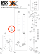 ( 01 ) Unidade Anel Plástico do Protetor de Bengala Original KTM 08 a 19 / Husqvarna 14 a 19 / Husaberg 09 a 14 - 48600698