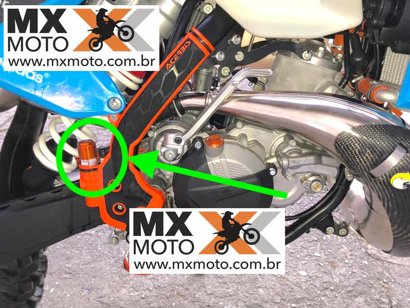 Expansor de Oleo de Freio Traseiro BMS para Husaberg 12 a 14 - Husqvarna 14 a 17 - Sherco -  KTM 2004 a 2024 ( modelo Grande ) - Azul Aluminio Anodizado - BMS 01931