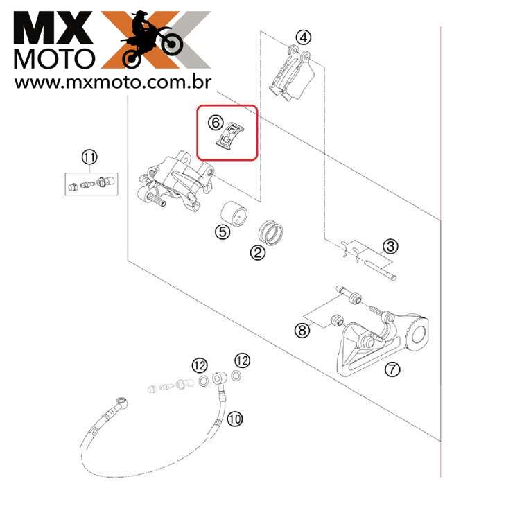 KIT CHAPINHAS BREMBO ORIGINAL QUE SEGURA PASTILHA DE FREIO TRASEIRA NA PINÇA - 54813018000