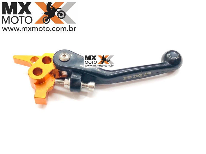 Manete Embreagem Retrátil Nanotech Laranja/Preto BMS para KTM 2006 em diante, cilindros Brembo - BMS 48012
