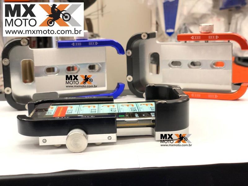 Suporte Para Celular Corona Racing Guidão Fat Bar 28mm ( base Regulável ) ( Não Serve nas Betas )- Cores Variadas