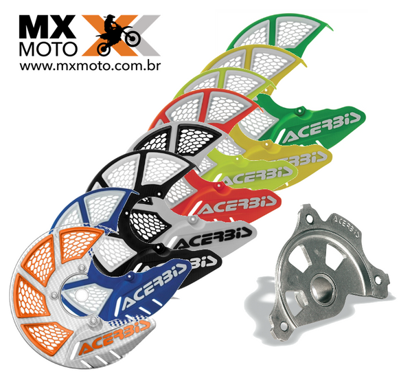 Protetor Disco de Freio Dianteiro Acerbis KTM Todas 2T e 4T 2016 a 2025 / Husqvarna Todas 2T e 4T 2016 a 2025 / GAS GAS 21 a 25 ( todas ) - (Com eixo 22mm)