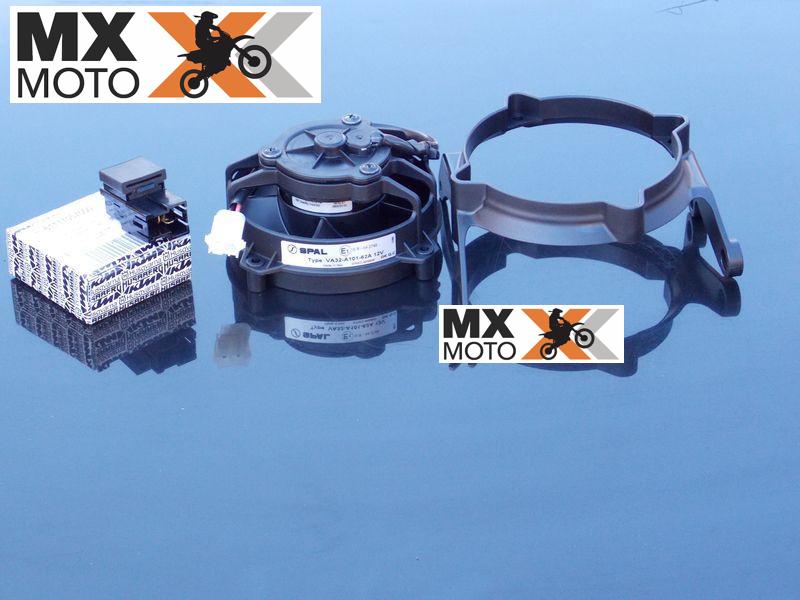 Ventoinha / Ventilador Original com suporte e Relé para KTM EXCF 250 a 500 2017 a 2023 - Husqvarna FE 250 a 501 16 a 23 - GAS GAS 21 a 23 EC250F/350F/450F - 79635941044