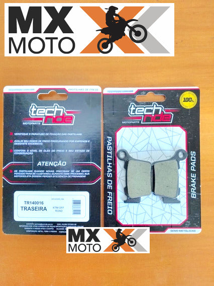 Pastilha de Freio Traseira Tech Ride Semi-Metálica para KTM 04 a 24 - Husqvarna 14 a 24 - Husaberg 09 a 14 - Gas Gas 125 a 450 2021 em diante - Sherco - TR140016