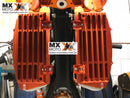 Protetor Radiador Corona Usinado em Aluminio para KTM e Husqvarna 2T e 4T 2017 a 2023, Gas Gas 2021 a 2023 ( Cores a escolher - Laranja, Azul, Prata, Preto, Vermelho )