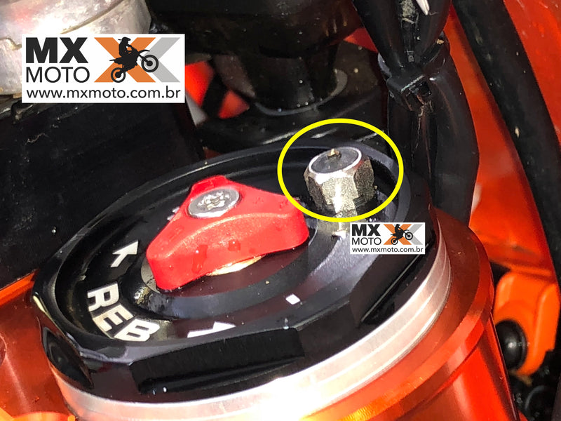 ( PAR ) Mini Válvula Retirar Ar Suspensão Dianteira - Alívio suspensão WP dianteira - Original KTM - 78101900100