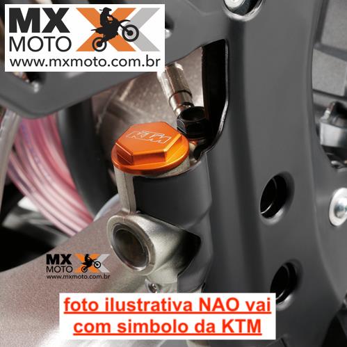Tampa Reservatório Óleo Freio Traseiro Laranja  BMS para KTM 2004 a 2024  - BMS 47952