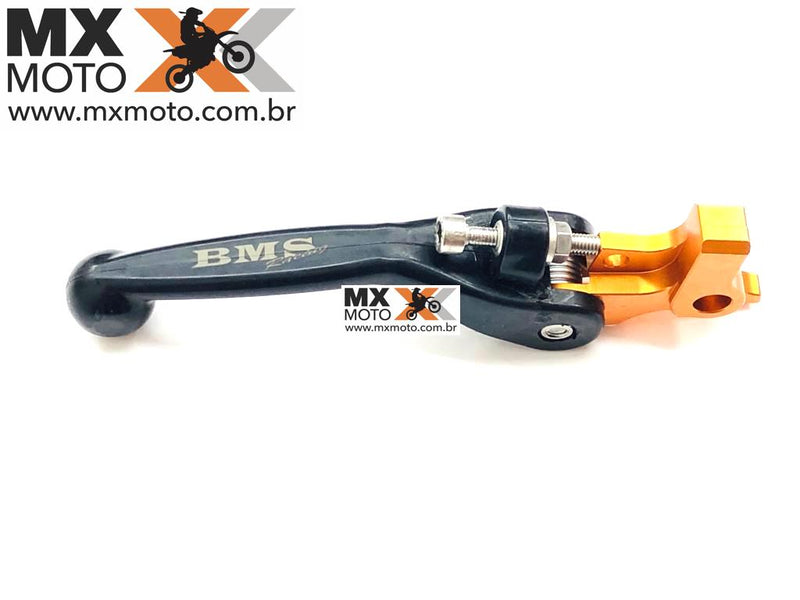 Manete Freio Retrátil Nanotech Laranja/Preto BMS para KTM 2014 em diante, cilindros Brembo - BMS 48007