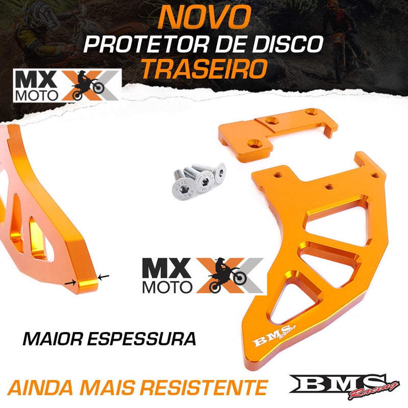 Protetor de Disco Freio Traseiro Aluminio Anodizado Laranja BMS Réplica KTM 04/22 - BMS 46747