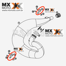 Borracha de Suporte do Escape ( Coxim ) Original KTM 2T - Husqvarna 2T 14 em diante - Husaberg 2T 11 a 14 - Beta 2T - Gas Gas 2T 21 em diante - 50305012000