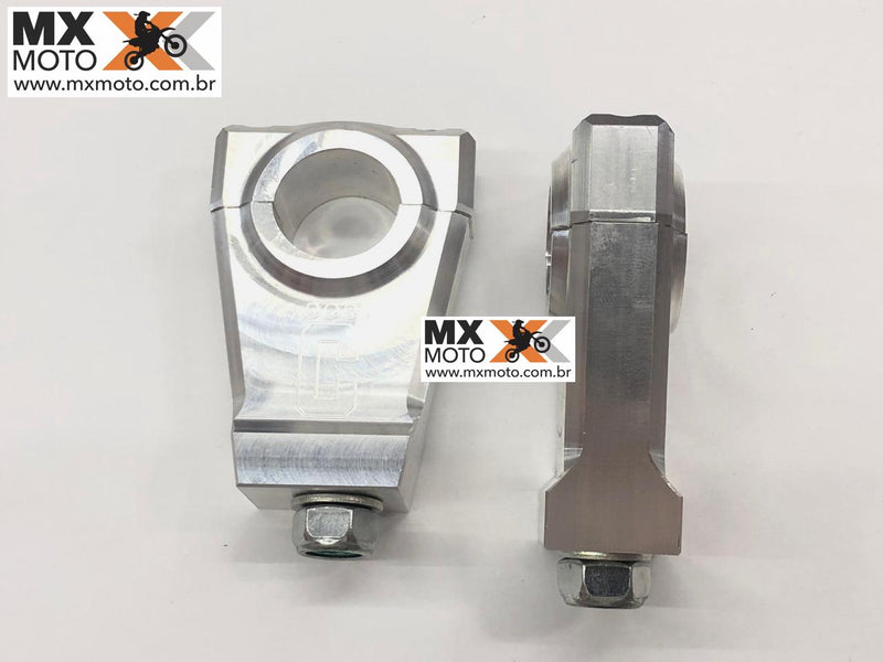 Alongador Guidão 28mm Torre Corona para KTM, Husaberg, Husqvarna, Honda, Kawasaki, Yamaha, Gas Gas - Prata, Laranja e Azul