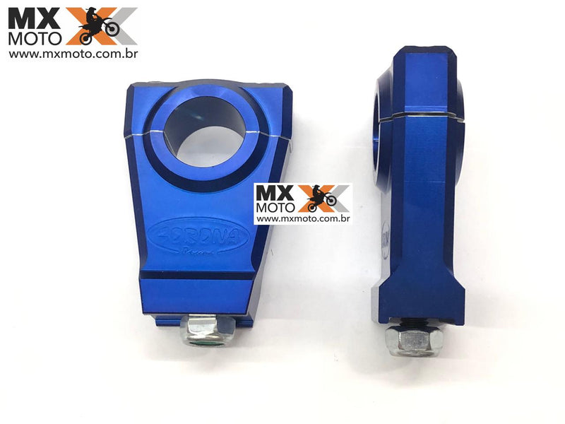Alongador Guidão 28mm Torre Corona para KTM, Husaberg, Husqvarna, Honda, Kawasaki, Yamaha, Gas Gas - Prata, Laranja e Azul
