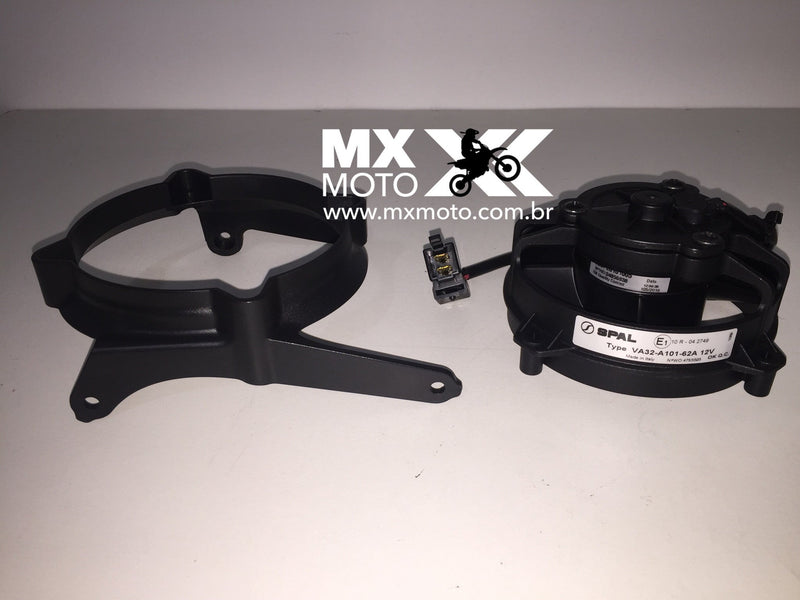 KIT Ventilador / Ventoinha Spal KTM HUSQVARNA 2017 a 2023 com Suporte - 79635943000 + VA32-A101-62A 4’’