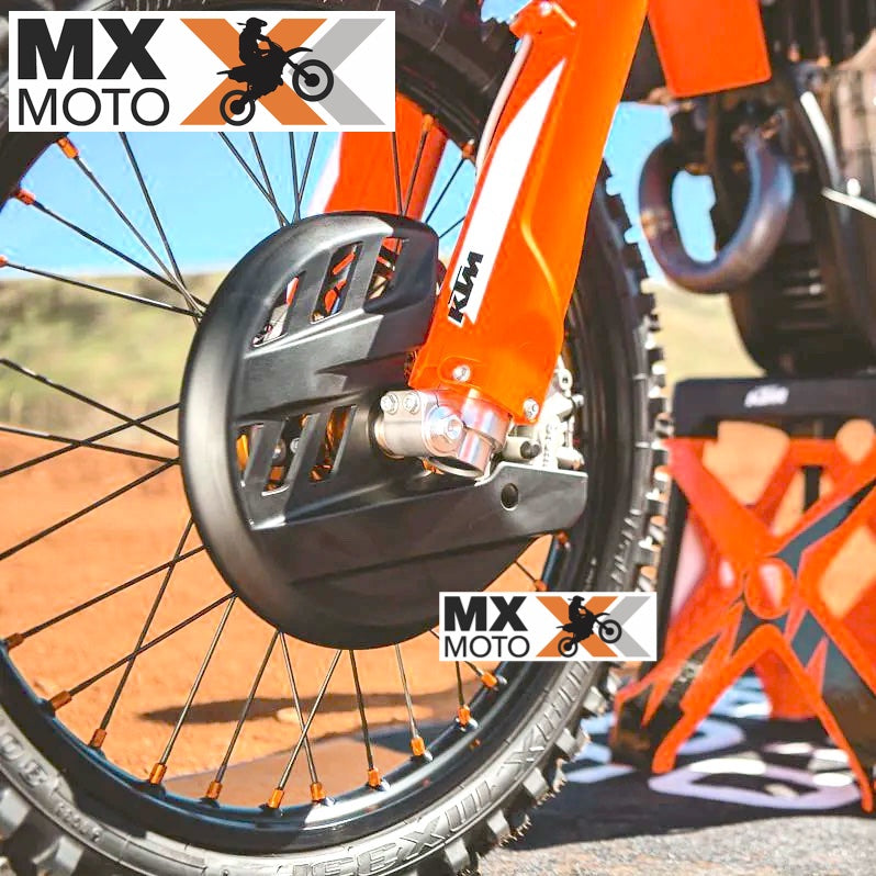 Protetor Disco de Freio Dianteiro Preto Original com Suporte KTM 2T/4T 2016 a 2025 - Husqvarna 2T/4T 16 a 25 - Gas Gas 2T/4T 21 a 25 - 79109961000