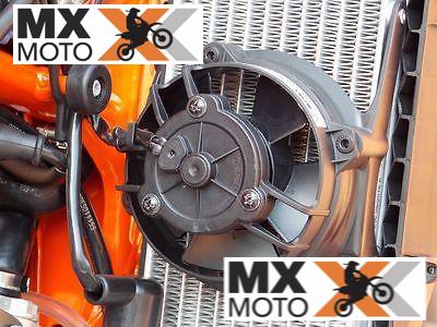 Ventoinha / Ventilador Original com suporte e Relé para KTM EXCF 250 a 500 2017 a 2023 - Husqvarna FE 250 a 501 16 a 23 - GAS GAS 21 a 23 EC250F/350F/450F - 79635941044