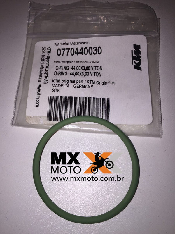 O´RING / ORING - ANEL DE VITON 44x3 CURVA / ESCAPAMENTO MOTOS 2T ORIGINAL KTM / HUSQVARNA / GAS GAS 21 a 24 - 0770440030