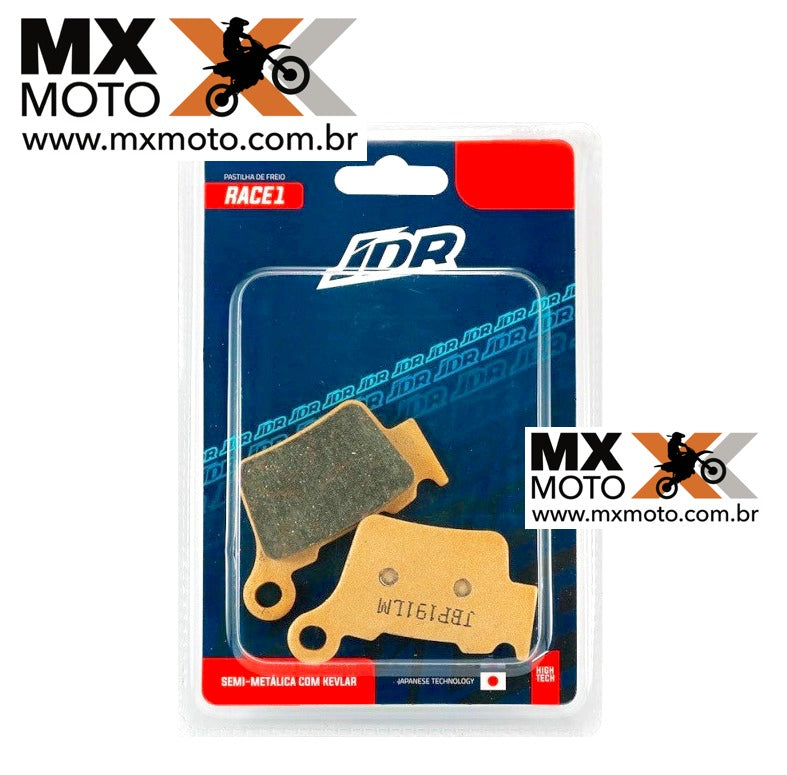 Pastilha de Freio Traseira JDR Semi-Metálica com Kevlar para KTM 2004 a 2026 - Husqvarna 14 a 26 - Husaberg 2011 a 2014 - Sherco - Gas Gas 21 a 26 -  JDR JBP191LM