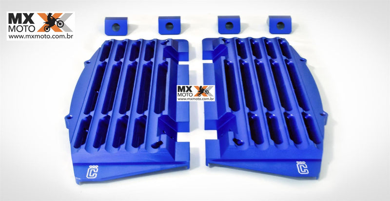 Protetor Radiador Corona Usinado em Aluminio para KTM e Husqvarna 2T e 4T 2024 e 2025 , Gas Gas 2024  e 2025 ( Cores a escolher - Laranja, Azul, Prata, Preto, Vermelho )