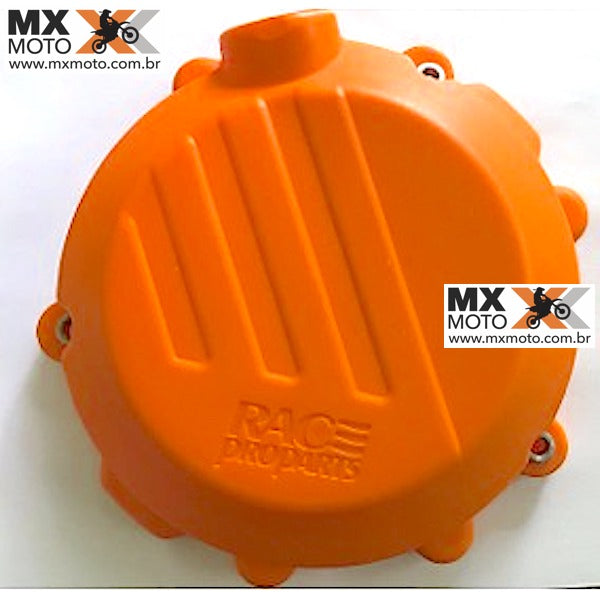 Protetor de Tampa Embreagem KTM / HUSQVARNA 250/300 2T 2017 a 2023 (Laranja) - Race Pro Parts