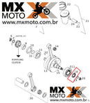 Retentor Virabrequim ( lado esquerdo ) Original KTM 2T 250/300 EXC/XCW/TPi/TBi 97 a 25 - 250 SX 03 a 25 - HUSQVARNA TE/TC/TX/TPi/TBi 250/300 2014 a 2025 - GAS GAS 2T 250/300 21 a 25 - 0760253570 / 0760002535000 (retentor menor) - 25x35x7