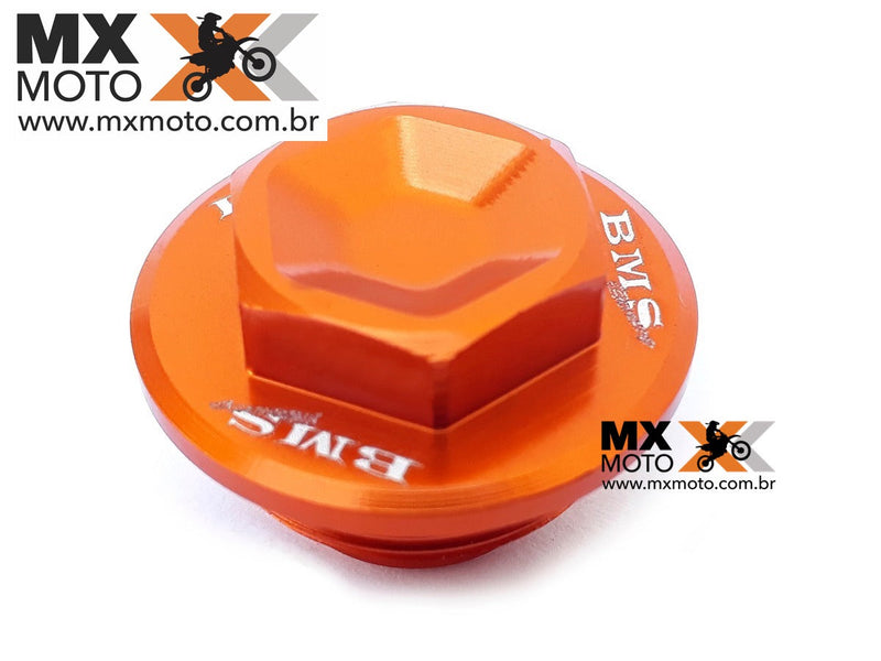 Tampa Reservatório Óleo Freio Traseiro Laranja  BMS para KTM 2004 a 2024  - BMS 47952
