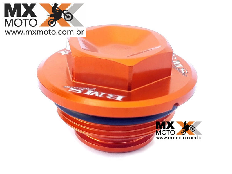 Tampa Reservatório Óleo Freio Traseiro Laranja  BMS para KTM 2004 a 2024  - BMS 47952