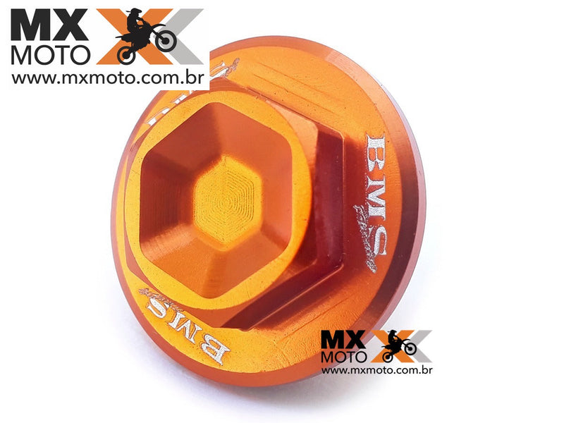 Tampa Reservatório Óleo Freio Traseiro Laranja  BMS para KTM 2004 a 2024  - BMS 47952