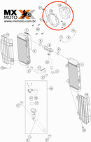 KIT Ventilador / Ventoinha Spal KTM HUSQVARNA 2017 a 2023 com Suporte - 79635943000 + VA32-A101-62A 4’’
